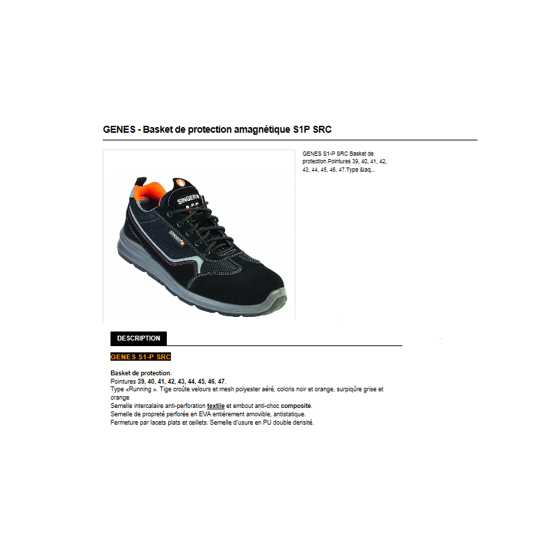 Cuir Crôute Genes Chaussures Sécurité Basses S1p De Chauffeurs jGSUzVLqMp
