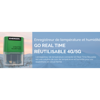 enregistreur de température et d'humidité pour le transport réutilisable GO REAL IN TIME REUTILISABLE