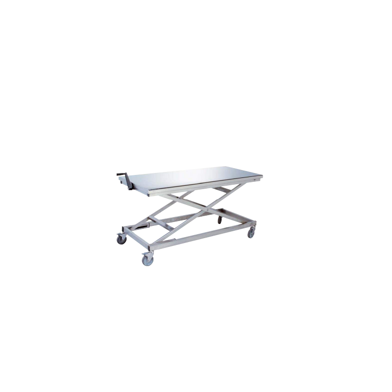 Table inox  SUR ROUES hauteur variable 2000x700 mm poids 60 kg H700/1000
