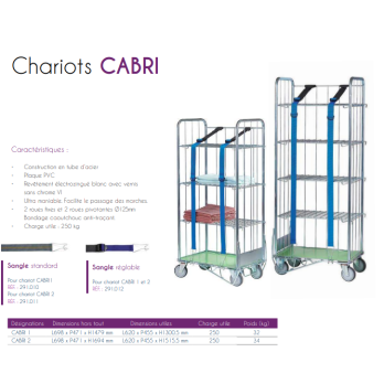 Housse extérieure pour chariot CABRI 1 polyéthylène