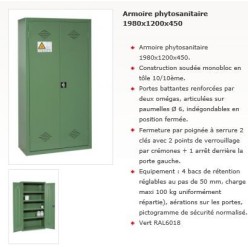 ARMOIRE PHYTOSANITAIRE 1980x1200x450