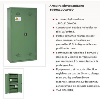 ARMOIRE PHYTOSANITAIRE 1980x1200x450