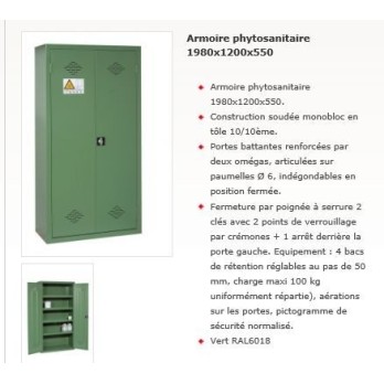 ARMOIRE PHYTOSANITAIRE 1980x1200x550