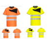 T-shirt haute visibilité PW2 M/C orange ou jaune fluo PW213