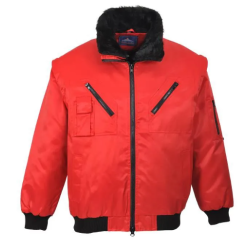Bombers chauffeur ROUGE PJ10 col manches et doublure amovibles