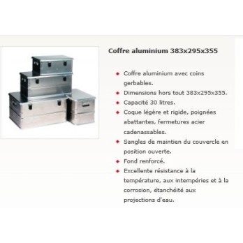 COFFRE ALUMINIUM 30 L 360X260X324
