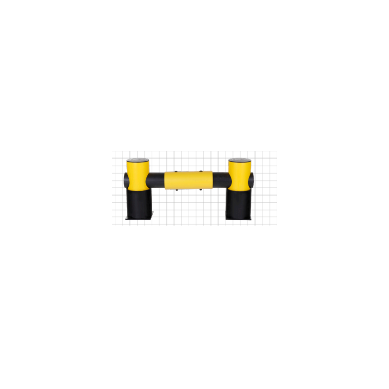 Protection d'entrepôt antichocs 1M10 en polyéthylène jaune et noire