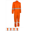 Combinaison de travail orange Haute visibilité COMBO avec bandes rétro reflechissantes