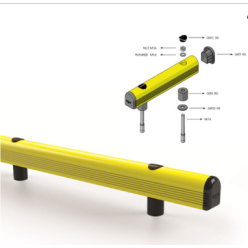 Barrière de protection entrepôt 0M50 léger déformable Rail de protection léger en PVC déformable