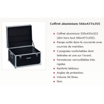 COFFRET ALUMINIUM range outil dans couvercle 530X433X323  (MINI DE COMMANDE X2: Notez 2 dans le panier)