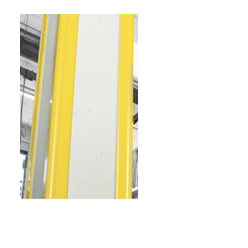 Cornière de protection de poteau en PVC jaune de 200x200 xL2000 mm