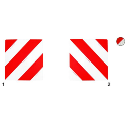 Transport routier Kit de 2 plaques Rouge et blanc retro fléchissant  Norme EN 12899-1