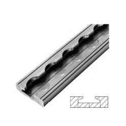 Rail à Double Fond En Aluminium 560cm - Champagne Anodisé