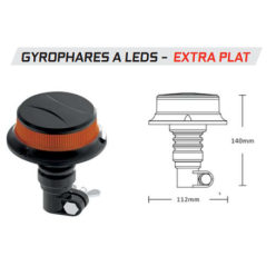 gyrophare extra plat à LED fixation sur tige