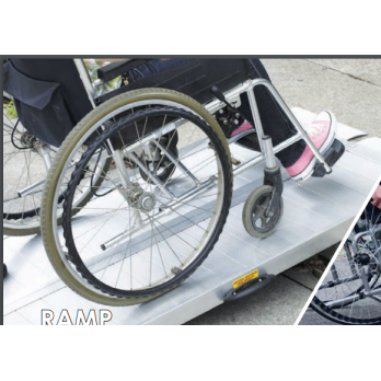 rampe d'accès PMR fauteuil roulant pliante aluminium