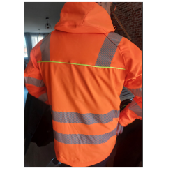 veste à capuche softshell haute visibilité orange DX475