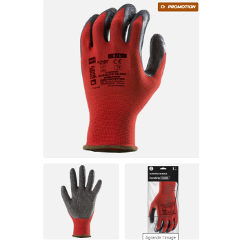gants de protection latex crêpé  EUROLITE 13L850