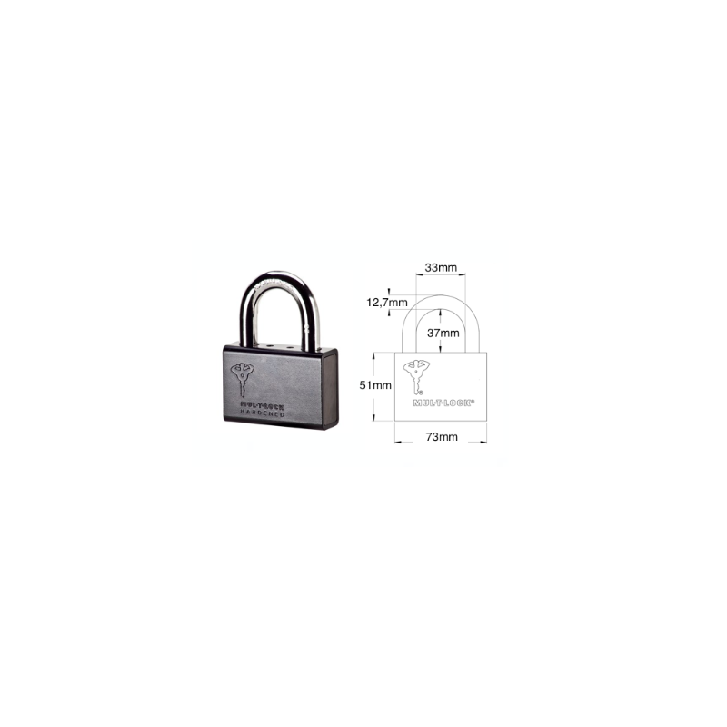 Cadenas Extérieur Maudex PDK73 - Anse 13mm Résistante Aux Coupures, 5 Clés | Pour Abri, Portail, Stockage