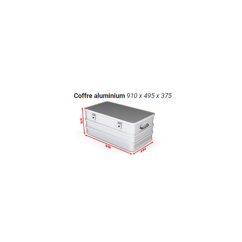 COFFRE ALUMINIUM 140 L  900 X 495 X 383 mm