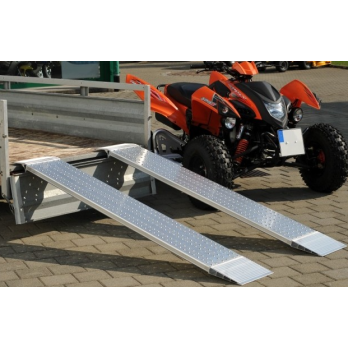 AOH - Rampes de chargement en aluminium allégées - Capacité de 200 kg à 400 kg par paire - Longueurs de 1,50 m à 2,48 m