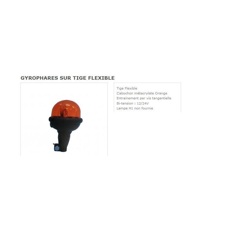 gyrophare sur tige flexible (lampe H1 non fournie)
