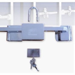barre antivol de poignée de conteneur maritime avec cadenas à anse et clés