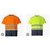 Tee shirt haute visibilité coton majoritaire orange ou jaune S173