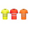 Tee shirt haute visibilité coton majoritaire orange ou jaune T181
