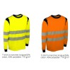 Tee shirt à manches longues haute visibilité jaune ou orange coton polyester
