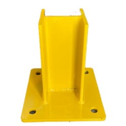 support de madrier bois HEA Hauteur 225 mm platine 200x200 mm acier jaune protection entrepôt