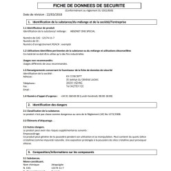 Granulés Absorbant abso net one special fiche de données de sécurité