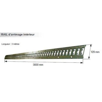 Rail d'arrimage universel  longueur 3050 mm poids 7.5 kg
