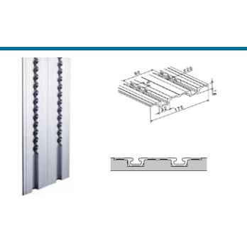 Rail aéronautique double plancher ATDII DOUBLE ENCASTRÉ