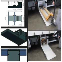 coffre a transpalette camion aluzinc avec rampe