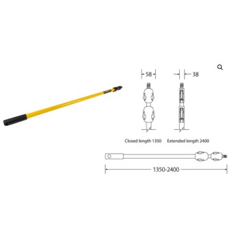 PERCHE D'ARRIMAGE MANCHE TELESCOPIQUE 1M35 A 2M40