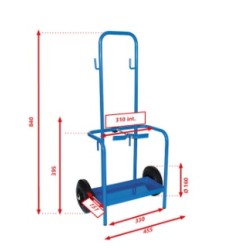 CHARIOT PORTE BOUTEILLES B5 GAZ X 2