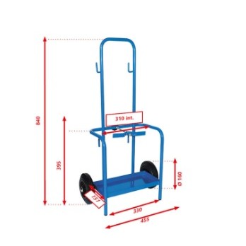 CHARIOT PORTE BOUTEILLES B5 GAZ X 2