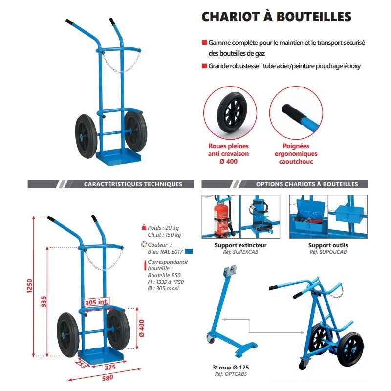 Support Pour Bouteilles D'oxygène De 5 Litres | Z-DOCK39