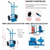 Chariot DE MANUTENTION POUR 1 bouteille GAZ B20 490 x 985 MM