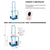 CHARIOT DE MANUTENTION PORTE BOUTEILLE GAZ OXYGENE BOUTEILLE Ø325