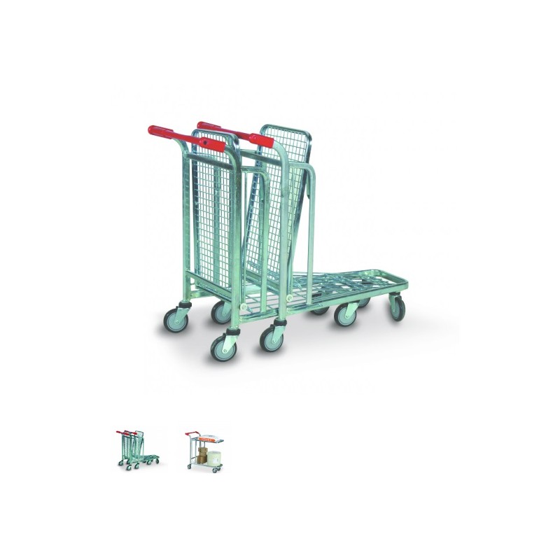 CHARIOT EMBOITABLE POUR MAGASIN JARDINERIE ACIER ZINGUÉ