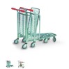 CHARIOT EMBOITABLE POUR MAGASIN JARDINERIE ACIER ZINGUÉ