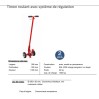 Timon roulant avec système de verrouillage capacité de 1 500 kg avec système de régulation