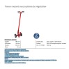 Timon roulant avec système de verrouillage capacité 2000 kg avec système de régulation