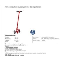 Timon roulant avec systeme de verrouillage avec système de régulation charge 1000 kg