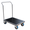 Chariot de manutention à roulette charge lourde acier 600 x 800 mm 1 timon simple charge 500 kg Chariot de manutention à roulette charge lourde acier 600 x 800 mm 1 timon simple charge 500 kg