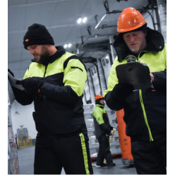 bombers de travail pour cariste et préparateur de commande haute visibilité souple chaud X14J