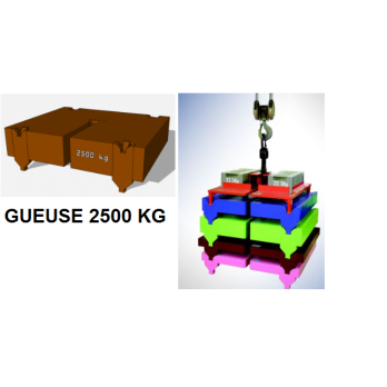 Clé de manutention CMU 2 T Lg 375 mm pour masses de contrôle faible encombrement de charge OSC acier gueuses