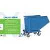 Chariot benne basculante sur roues avec robinet de vidange 450 LITRES