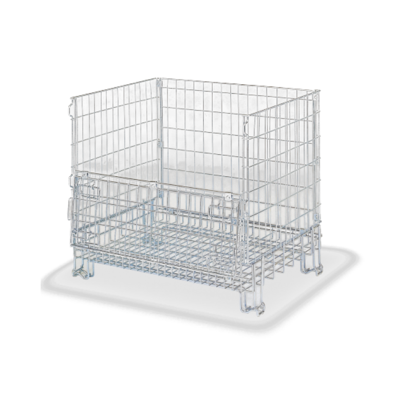 Conteneur en fil d'acier zingué 1150 x 850 x980 mm charge 1000 kg Conteneur en fil d'acier zingué 1150 x 850 x980 mm charge 1000 kg